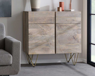 Light Gold 2 Door Medium Sideboard