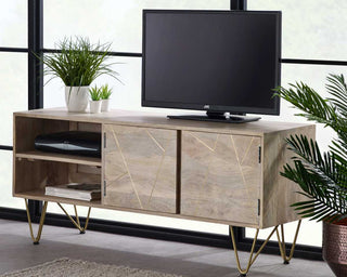 Light Gold Plasma TV Cabinet