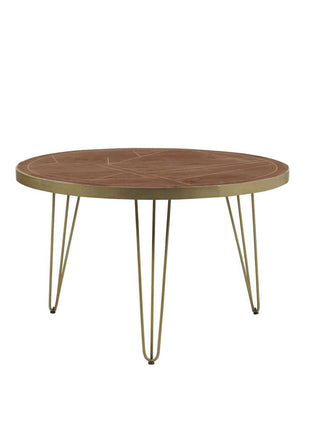 Solid Wood Round Dining Table, Walnut Finish