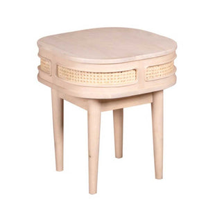 Cane & Mango Wood Bedside Table