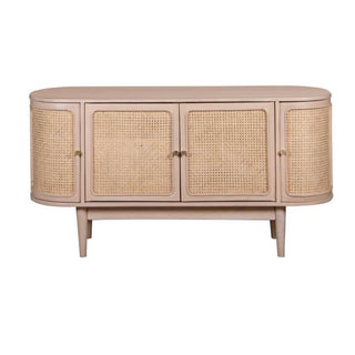 Cane & Mango Wood 4 Doors Sideboard