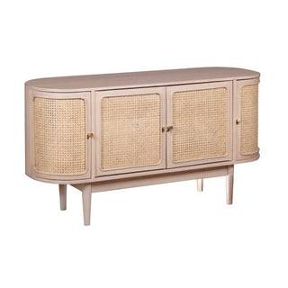 Cane & Mango Wood 4 Doors Sideboard