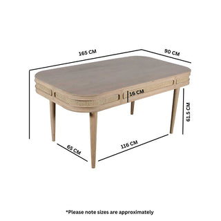 Cane & Mango Wood Dining Table