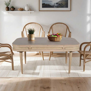 Cane & Mango Wood Dining Table