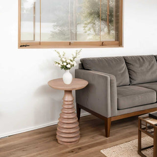 Cane & Mango Wood Side Table