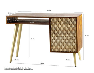 Edison Solid Mango Wood Desk