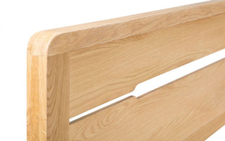 Curve Wooden Bed, Solid Oak