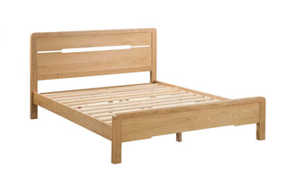 Curve Wooden Bed, Solid Oak
