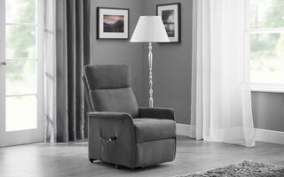 Helena Rise and Recline Grey Armchair