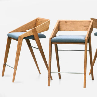 Piko Bar Stool, Oak Wood