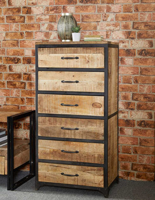 Industrial Tall 6 Drawer Chest