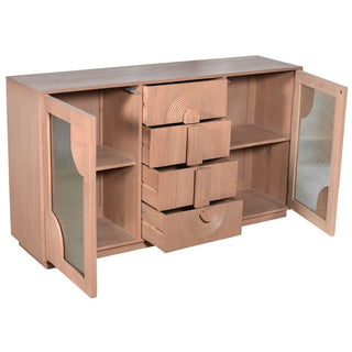 Mango Wood Sideboard, Warm Taupe Finish