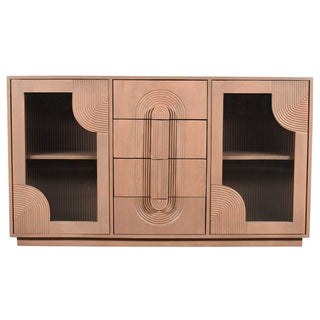 Mango Wood Sideboard, Warm Taupe Finish