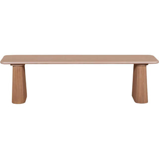 Solid Wood Dining Bench, Taupe Finish