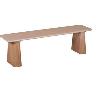 Solid Wood Dining Bench, Taupe Finish