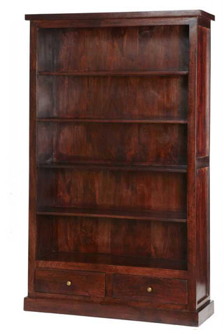 Dark Mango Large Bookcase – Mahogany Finish