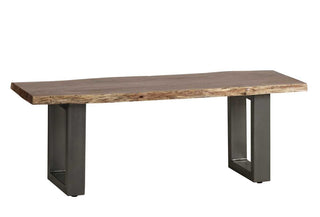 Solid Acacia Wood Live Edge Dining Bench