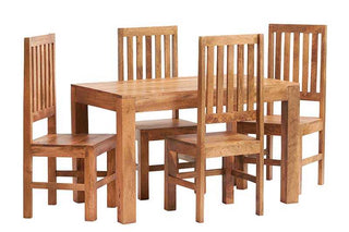 Solid Mango Wood 4 Seater Dining Set