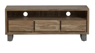 Live Edge Solid Acacia Wood TV Stand