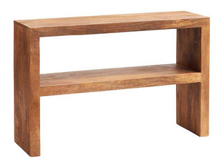 Solid Mango Wood Console Table – Dark Walnut Finish
