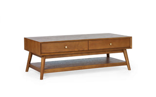 Lowry 2 Drawer Coffee Table, Ash Wood
