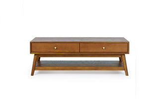 Lowry 2 Drawer Coffee Table, Ash Wood