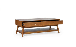 Lowry 2 Drawer Coffee Table, Ash Wood