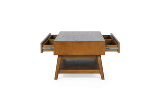 Lowry 2 Drawer Coffee Table, Ash Wood