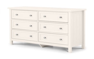 Maine 6 Drawer Wooden Wide Chest