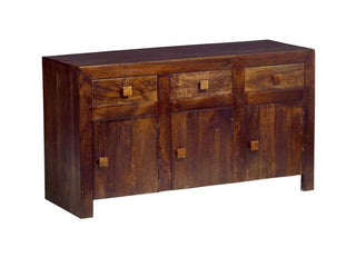 Mango Wood Sideboard – Dark Walnut Finish