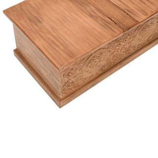 Artwork Mango Wood Coffee Table with Storage