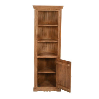 Whitewash Mango Wood Bookcase with Cupboard