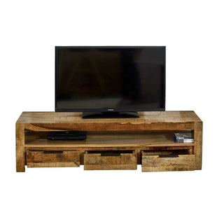 Solid Wood Large Tv With 3 Drawers