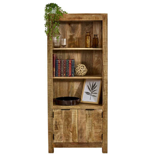 Solid Wood Bookcase With Doors