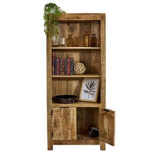 Solid Wood Bookcase With Doors