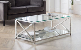 Miami Steel and Glass Coffee Table