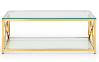 Miami Steel and Glass Coffee Table