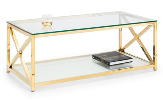 Miami Steel and Glass Coffee Table