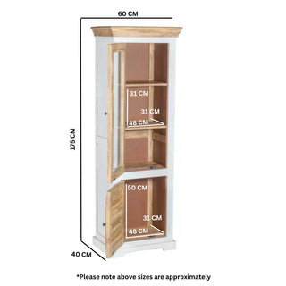 Alfie Bookcase/Display Cabinet - 3 Shelves & 1 Door