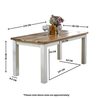 Two-Tone Mango Wood Dining Table