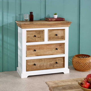 Reclaimed Wood Two Tone Chest of Drawers
