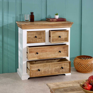 Reclaimed Wood Two Tone Chest of Drawers