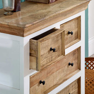 Reclaimed Wood Two Tone Chest of Drawers