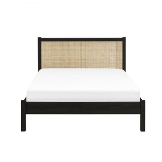 Padstow Rattan Bed in Black