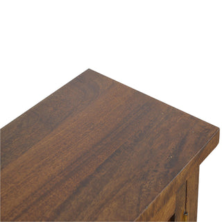 Nordic TV Cabinet - Solid Mango Wood in Chestnut Finish