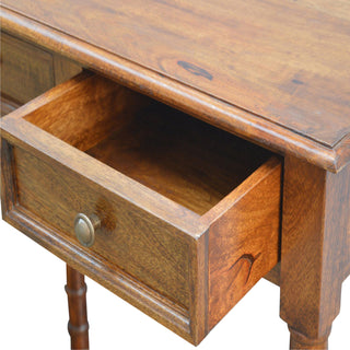 Turned Leg 4 Drawer Console Table