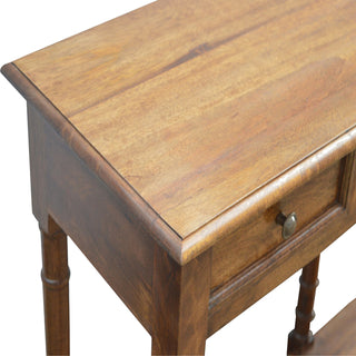 Turned Leg 4 Drawer Console Table