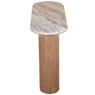 Ashford Console Table, Mango Wood & Natural Marble