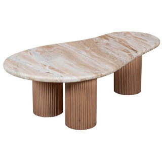 Ashford Coffee Table, Natural Marble & Mango Wood