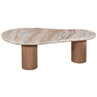 Ashford Coffee Table, Natural Marble & Mango Wood